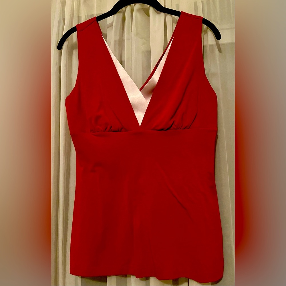 Miss Bissou red and white tank. Nice fabric, perfect for the upcoming holidays!